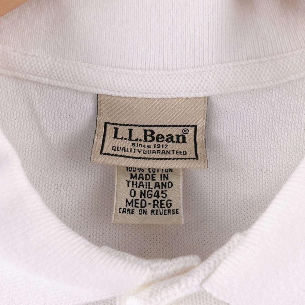 LL Bean Mens M White B-26 90th Bomb Squadron Korea Polo Shirt Short Sleeve - Picture 6 of 7